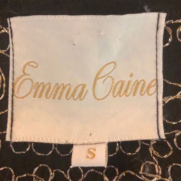 Emma Caine brown metallic gold trim tunic blouse - Picture 16 of 16